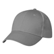 aerial view a gray 6 panel polyester cap, image 1 of 2