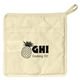 aerial view a natural quilted cotton canvas pot holder, image 1 of 2