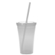 aerial view a translucent clear 16 oz sunsplash double wall tumbler, image 1 of 4