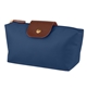 aerial view a blue cosmetic vanity bag, image 1 of 2