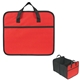 aerial view a red with black trim non - woven trunk organizer, image 1 of 3