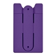 aerial view a purple silicone phone wallet with stand, image 1 of 2