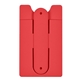 aerial view a red silicone phone wallet with stand, image 1 of 5