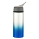 aerial view a silver with blue accent 25 oz aluminum ozona tumbler, image 1 of 2