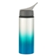 aerial view a silver with teal accent 25 oz aluminum ozona tumbler, image 1 of 2