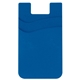 aerial view a blue dual pocket silicone phone wallet, image 1 of 2