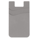 aerial view a gray dual pocket silicone phone wallet, image 1 of 2