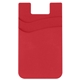 aerial view a red dual pocket silicone phone wallet, image 1 of 2