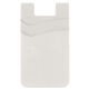 aerial view a white dual pocket silicone phone wallet, image 1 of 2