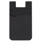 aerial view a black dual pocket silicone phone wallet, image 1 of 3