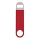 aerial view a red large vinyl coated stainless steel bottle opener, image 1 of 3