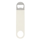 aerial view a white large vinyl coated stainless steel bottle opener, image 1 of 3