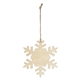 aerial view a wood wood ornament - snowflake, image 1 of 3