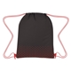 aerial view a black with red dots connect the dots non - woven drawstring bag, image 1 of 2