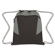 aerial view a black with gray tahoe heathered drawstring backpack, image 1 of 2