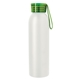 aerial view a white bottle & lime green lid 22 oz darby recycled aluminum bottle, image 1 of 4
