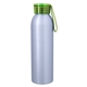aerial view a silver bottle & lime green lid 22 oz darby recycled aluminum bottle, image 1 of 4
