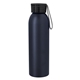 aerial view a matte black bottle & smoke lid 22 oz darby recycled aluminum bottle, image 1 of 3