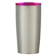aerial view a silver tumbler & metallic pink lid 20 oz del rey himalayan tumbler, image 1 of 4
