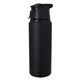 aerial view a black 24 oz velvet touch aluminum bottle, image 1 of 2