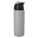 aerial view a gray 24 oz velvet touch aluminum bottle, image 1 of 2