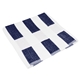 aerial view a white with navy stripes 100 cotton seaside beach towel, image 1 of 3