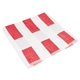 aerial view a white with red stripes 100 cotton seaside beach towel, image 1 of 4