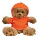 a brown 6 plush big paw bear - hoodie