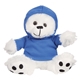 a white 6 plush big paw bear - hoodie