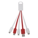 aerial view a white with red 5- in -1 cosmo charging buddy, image 1 of 4
