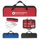 a group of 3- piece bbq set in case