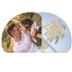 Promotional Wedding Two Part Expandable Hand Fan w / Decorated Edge - Paper Products