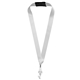 aerial view a white zevi rpet bulldog clip breakaway lanyard - 36 x 1, image 1 of 7