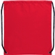 aerial view a red oriole polyester drawstring bag, image 1 of 3