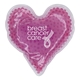 aerial view a pink heart gelbead hot / cold pack, image 1 of 2