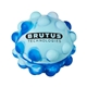 aerial view a blue jerry push pop bubble ball fidget sensory toy, image 1 of 4