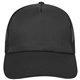 aerial view a black 5 panel mesh back price buster cap, image 1 of 3