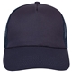 aerial view a navy 5 panel mesh back price buster cap, image 1 of 3