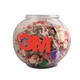 a clear fish bowls - salt water taffy
