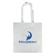 aerial view a white economy non - woven tote, image 1 of 2