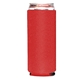 aerial view a red slim foam silkscreened can cooler, image 1 of 2