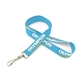 aerial view a baby blue 3/4 flat lanyard w / j hook, image 1 of 2