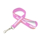 aerial view a light pink 3/4 flat lanyard w / j hook, image 1 of 2
