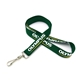 aerial view a forest green 3/4 flat lanyard w / j hook, image 1 of 2