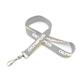 aerial view a light gray 3/4 flat lanyard w / j hook, image 1 of 2
