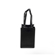 aerial view a black non - woven wine tote bag, image 1 of 2