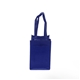 aerial view a royal blue non - woven wine tote bag, image 1 of 2