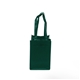 aerial view a forest green non - woven wine tote bag, image 1 of 2
