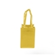aerial view a yellow non - woven wine tote bag, image 1 of 2