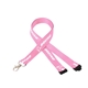 aerial view a light pink 3/4 silkscreened flat lanyard w / sew on breakaway, image 1 of 2